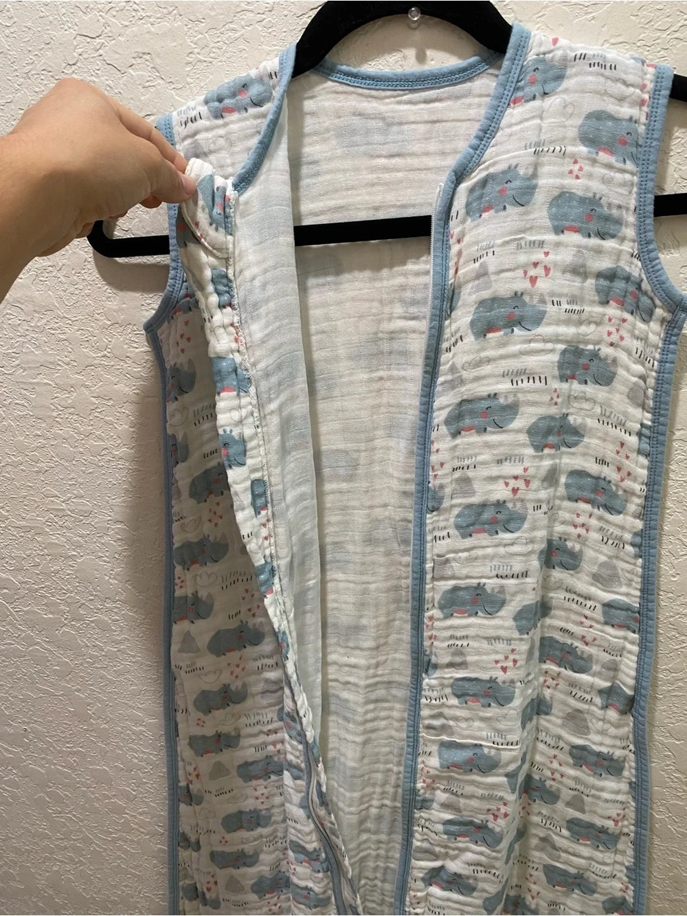 Tado Muslin Organic Cotton Rhino Baby Sleep Sack Wearable Blanket Organic Cotton
